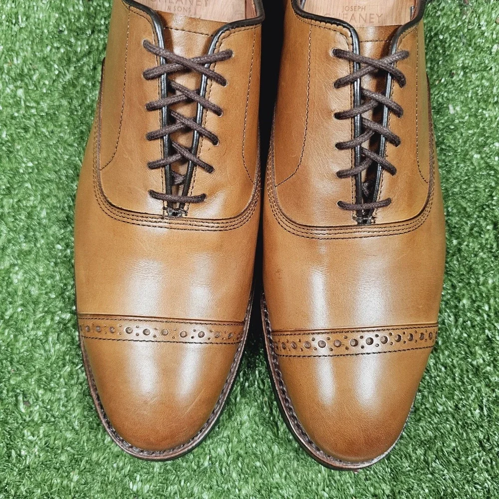 Allen Edmonds Dainite Fifth Avenue Walnut Brown Cap-Toe Dress Shoes Mens‎ 10.5 D
